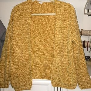Mustard Yellow Cardigan w/ Pockets